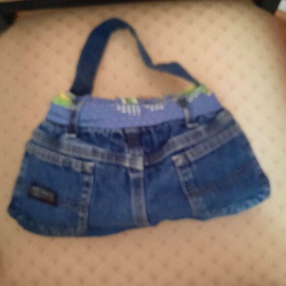 Cute Handmade Jean Purse 13X7X3 Lined - Picture 2 of 7
